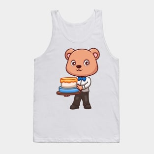 Birthday Bear Cute Cartoon Tank Top